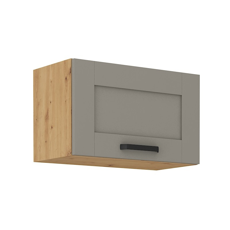 Digestořová skříňka LAILI - šířka 60 cm, světle šedá / dub artisan