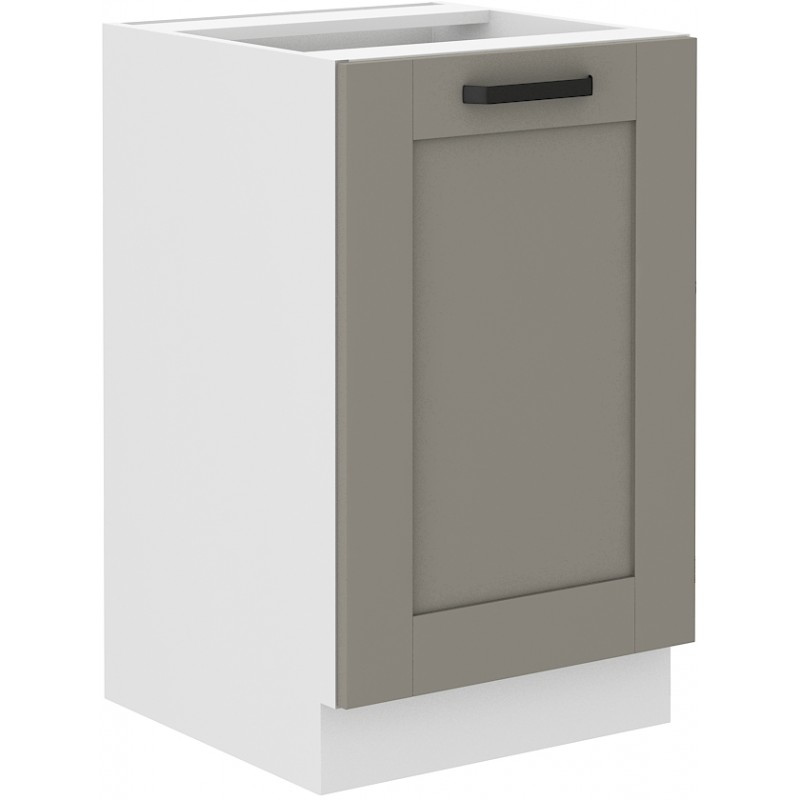 Dolní dřezová skříňka LAILI - šířka 50 cm, světle šedá / bílá