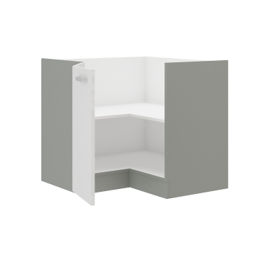 Dolní rohová skříňka MALILA - 90x90 cm, černá / dub artisan