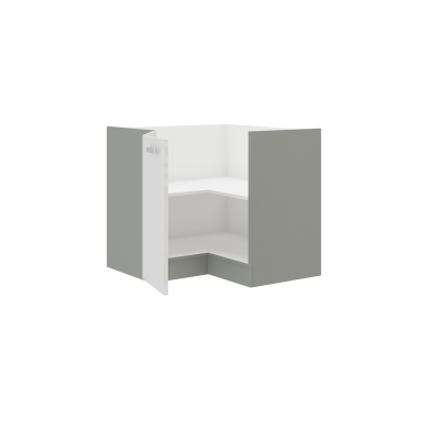 Dolní rohová skříňka MALILA - 90x90 cm, černá / dub artisan