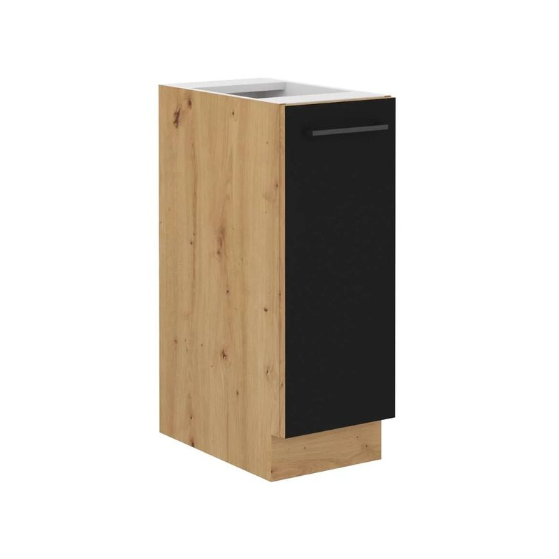 Výsuvná skříňka MALILA - šířka 30 cm, černá / dub artisan