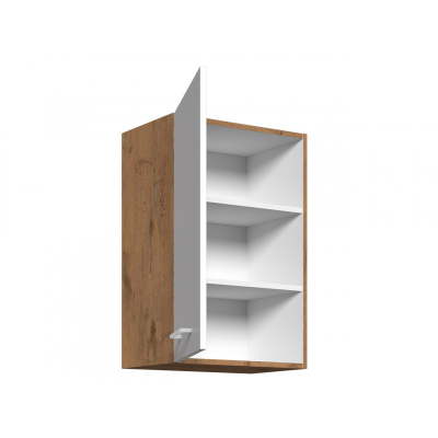 Horní kuchyňská skříňka VANYA - šířka 45 cm, bílá / dub lancelot