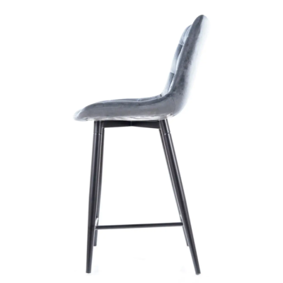 Malá barová židle LYA - šedá / černá