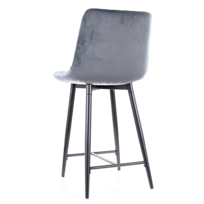 Malá barová židle LYA - šedá / černá