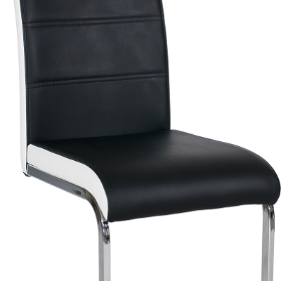 Čalouněná jídelní židle TALITA 1 - chrom / černá