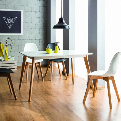 Jídelní židle NAJA - buk / světle šedý