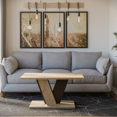 Designový konferenční stolek ANDREJ - dub artisan / černý