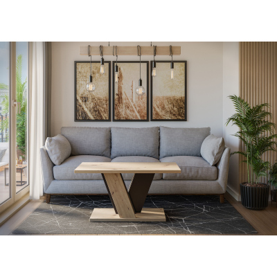 Designový konferenční stolek ANDREJ - dub artisan / černý