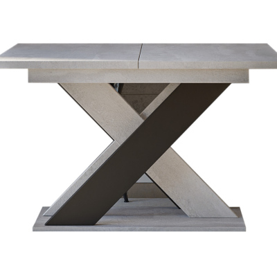 Rozkládací jídelní stůl NIKOS - beton / černý