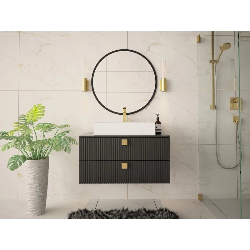 Skříňka pod umyvadlo PALOMA - černá + umyvadlo ZDARMA