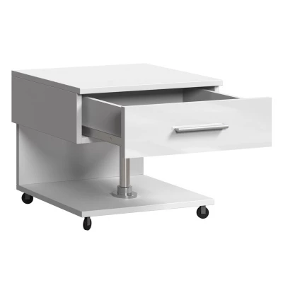 Noční stolek do dětského pokoje RENI - bílý / fialový