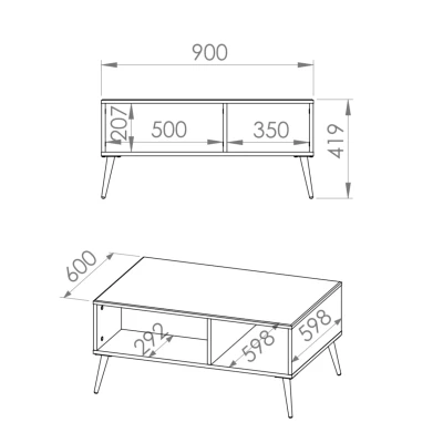 Konferenční stolek AIKE - bílý