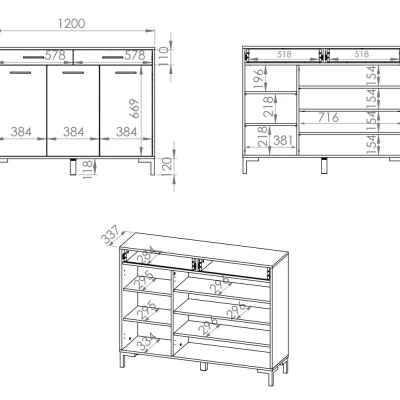 Velká komoda BEDA - dub artisan