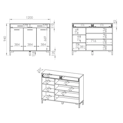 Velká komoda BEDA - dub artisan