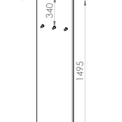 Nástěnný věšák ILKO - šedý