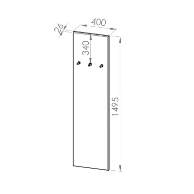 Nástěnný věšák ILKO - šedý