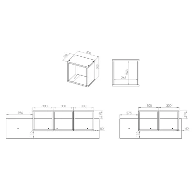 Závěsná police INNES - bílá