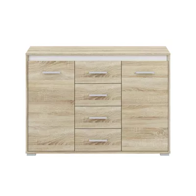 Komoda s dvířky a šuplíky GVENDA - světlý dub sonoma