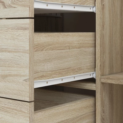 Komoda s dvířky a šuplíky GVENDA - světlý dub sonoma