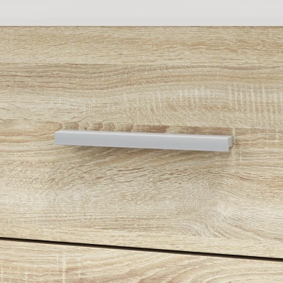 Komoda s dvířky a šuplíky GVENDA - světlý dub sonoma