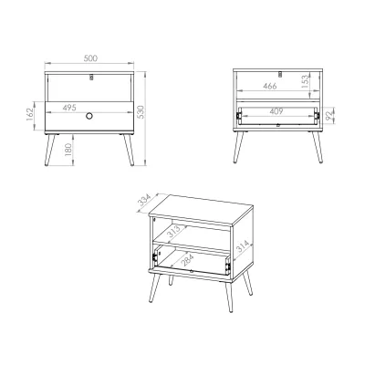Noční stolek MADO - modrý