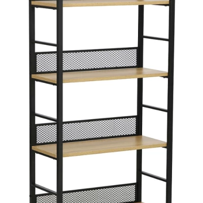 Policový regál JAMIL 1 - dub / černý