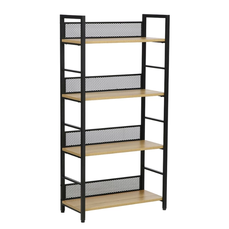 Policový regál JAMIL 1 - dub / černý