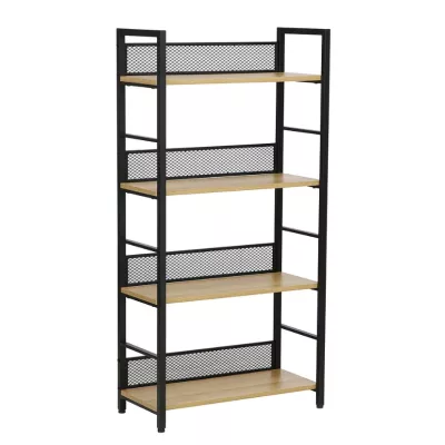 Policový regál JAMIL 1 - dub / černý