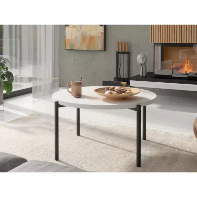 Konferenční stolek PASQUAL 1 - černý / lesklý bílý