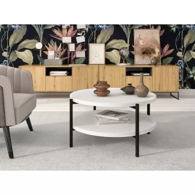 Konferenční stolek PASQUAL 2 - černý / bílý