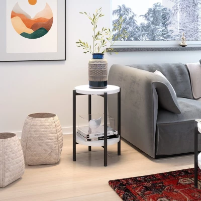 Konferenční stolek PASQUAL 4 - černý / bílý