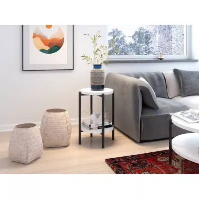 Konferenční stolek PASQUAL 4 - černý / bílý