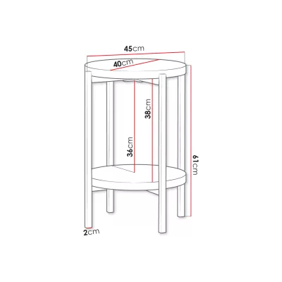 Konferenční stolek PASQUAL 4 - černý / bílý