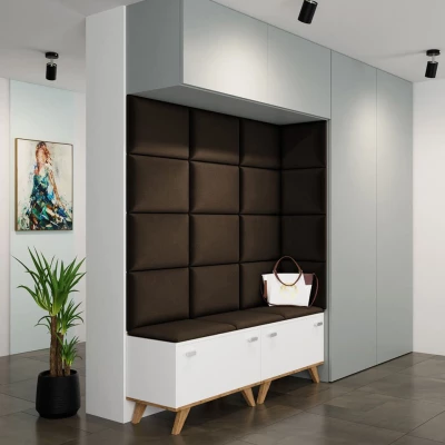 Čalouněný nástěnný panel 40x30 PAG - hnědý