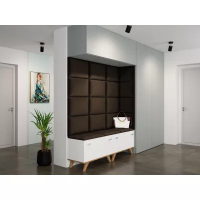 Čalouněný nástěnný panel 40x30 PAG - hnědý