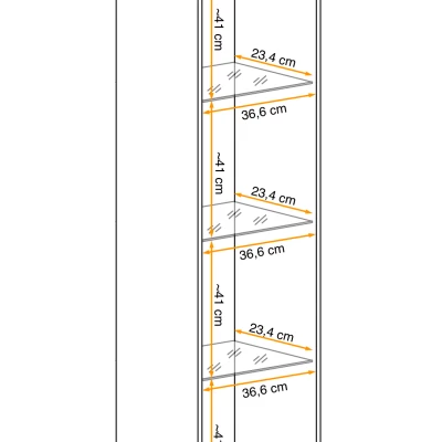 Vitrína s osvětlením FREYA - černá