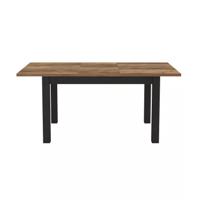 Rozkládací jídelní stůl OKAL - 130-175 cm, appenzelský smrk / černý