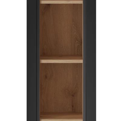 Závěsný regál SONJA - dub taurus / černý