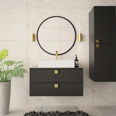 Koupelnová sestava PALOMA 2 - černá + umyvadlo ZDARMA