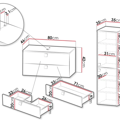 Koupelnová sestava PALOMA 2 - černá + umyvadlo ZDARMA