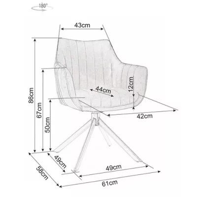 Otočná židle OTO 2 - béžová / černá