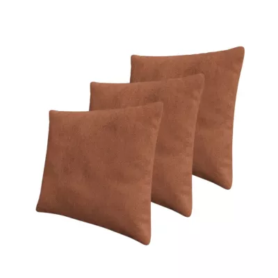 Set 3x dekorativní polštář 50x50 cm ZANE - skořicový