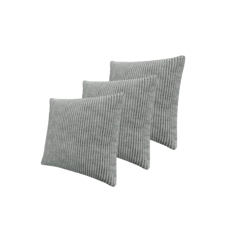 Set 3x dekorativní polštář 50x50 cm ZANE - modrošedý