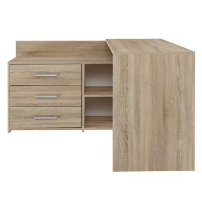Psací stůl s komodou MIKOL - dub sonoma