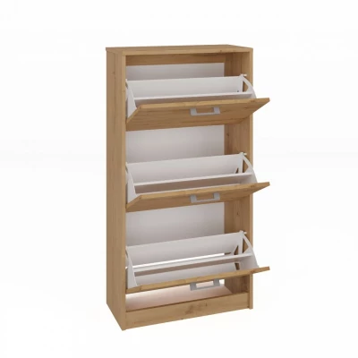 Botník s výklopnými dvířky SANDER - dub artisan