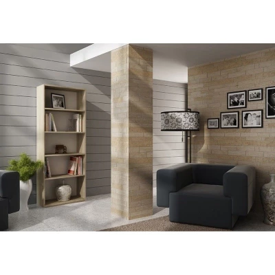 Úzká knihovna RAUNO - 60 cm, dub sonoma