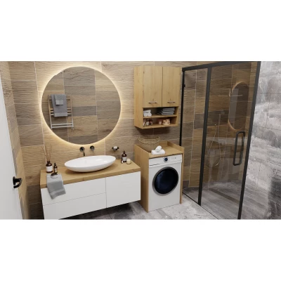 Dolní koupelnová skříňka nad pračku MARGO - dub artisan