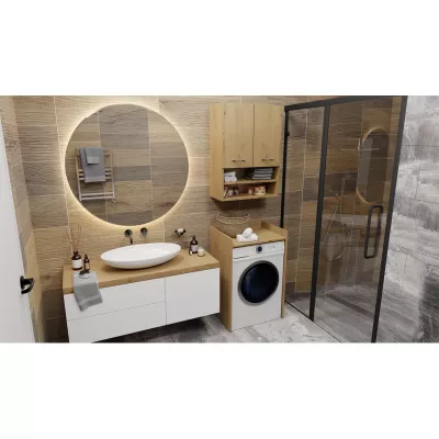 Dolní koupelnová skříňka nad pračku MARGO - dub artisan