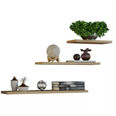 Set 3x závěsná polička JAANUS - dub artisan