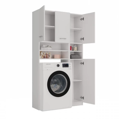 Koupelnová skříňka nad pračku RISTO 1 - bílá